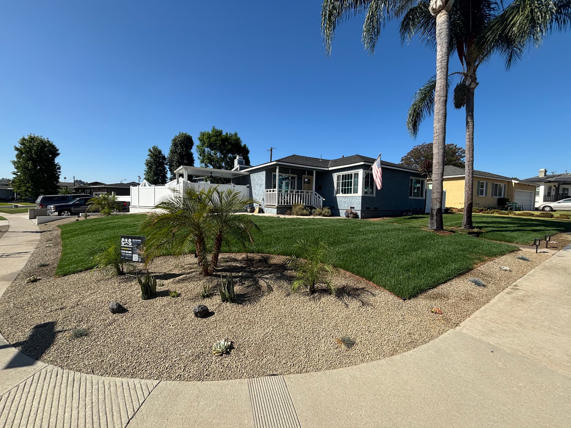 Front Yard Sod Installation Brings a Brea Corner Lot Back to Life image