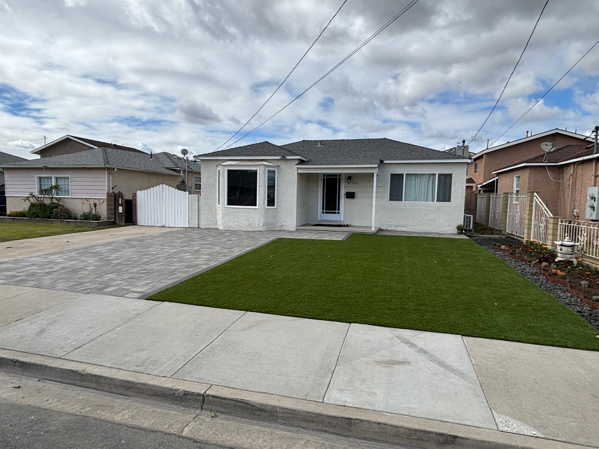 Gallery photos for Front Yard Paver and Artificial Turf Upgrade in Cypress: Image #1